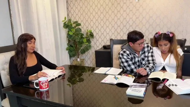 The Babysitter Didn't Notice! Fucking the Stepsister is Better than Doing Hom