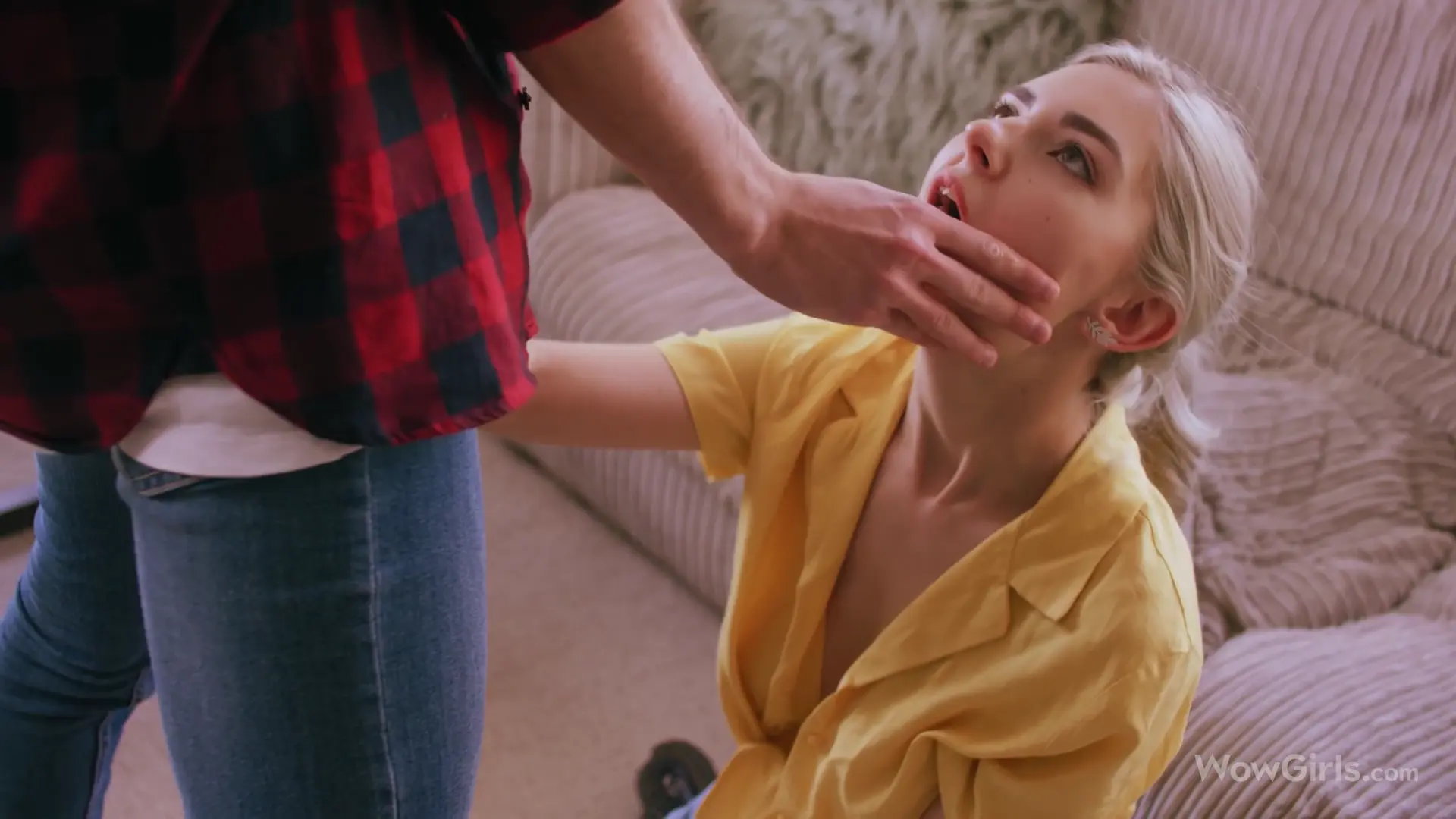 Gorgeous Blonde Girl Eva Elfie Sucking and Fucking Her Boyfriend thumbnail