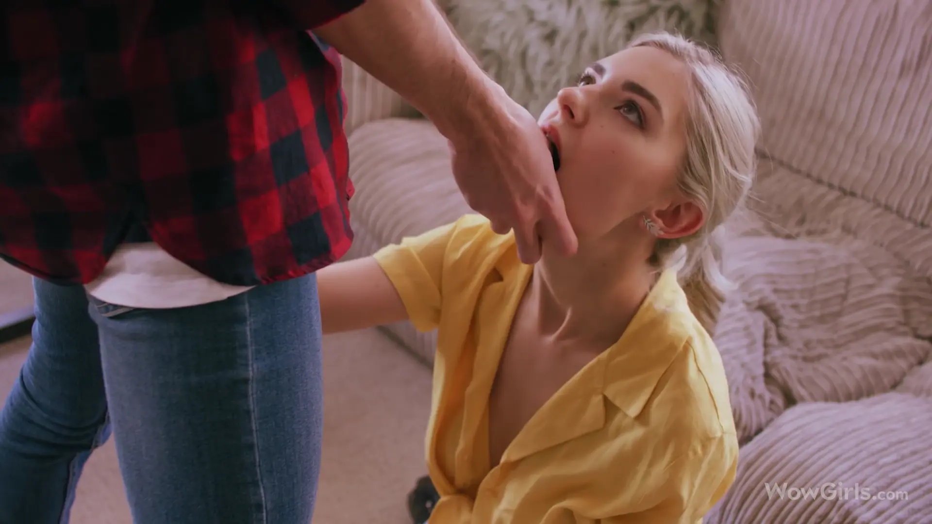 Gorgeous Blonde Girl Eva Elfie Sucking and Fucking Her Boyfriend thumbnail