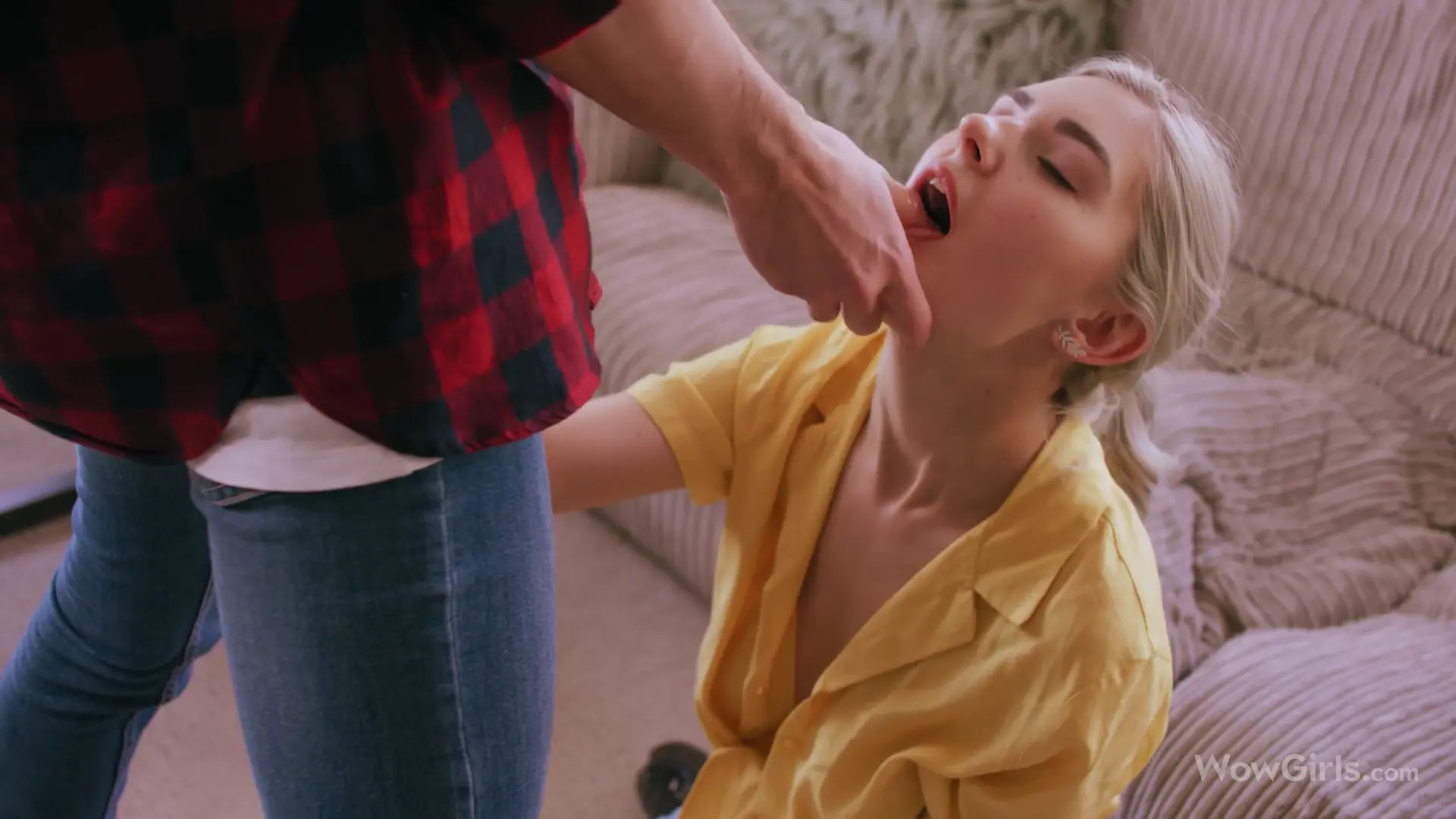 Gorgeous Blonde Girl Eva Elfie Sucking and Fucking Her Boyfriend thumbnail