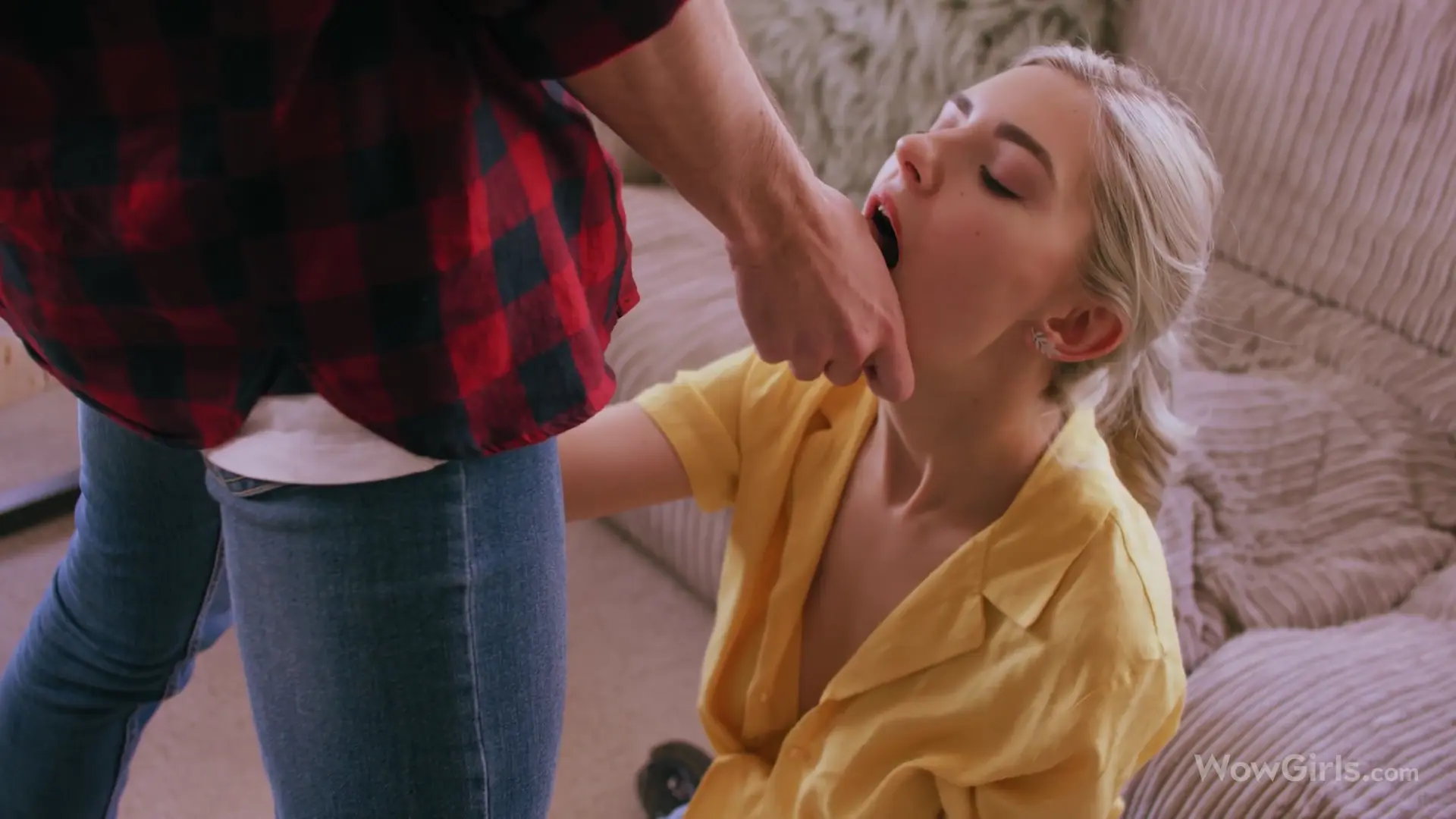 Gorgeous Blonde Girl Eva Elfie Sucking and Fucking Her Boyfriend thumbnail