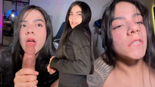 18 Year Old White Girl Deep Throats Me and I End Up Fucking that Tight Pink P