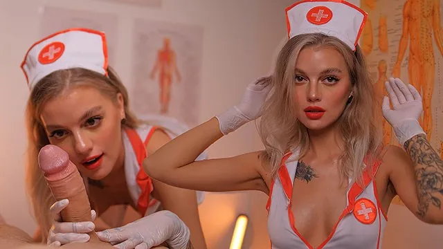 Horny Nurse in Latex Gloves has Her Own Treatment Method