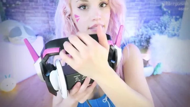 Ear Licking Naughty Dva Cosplay