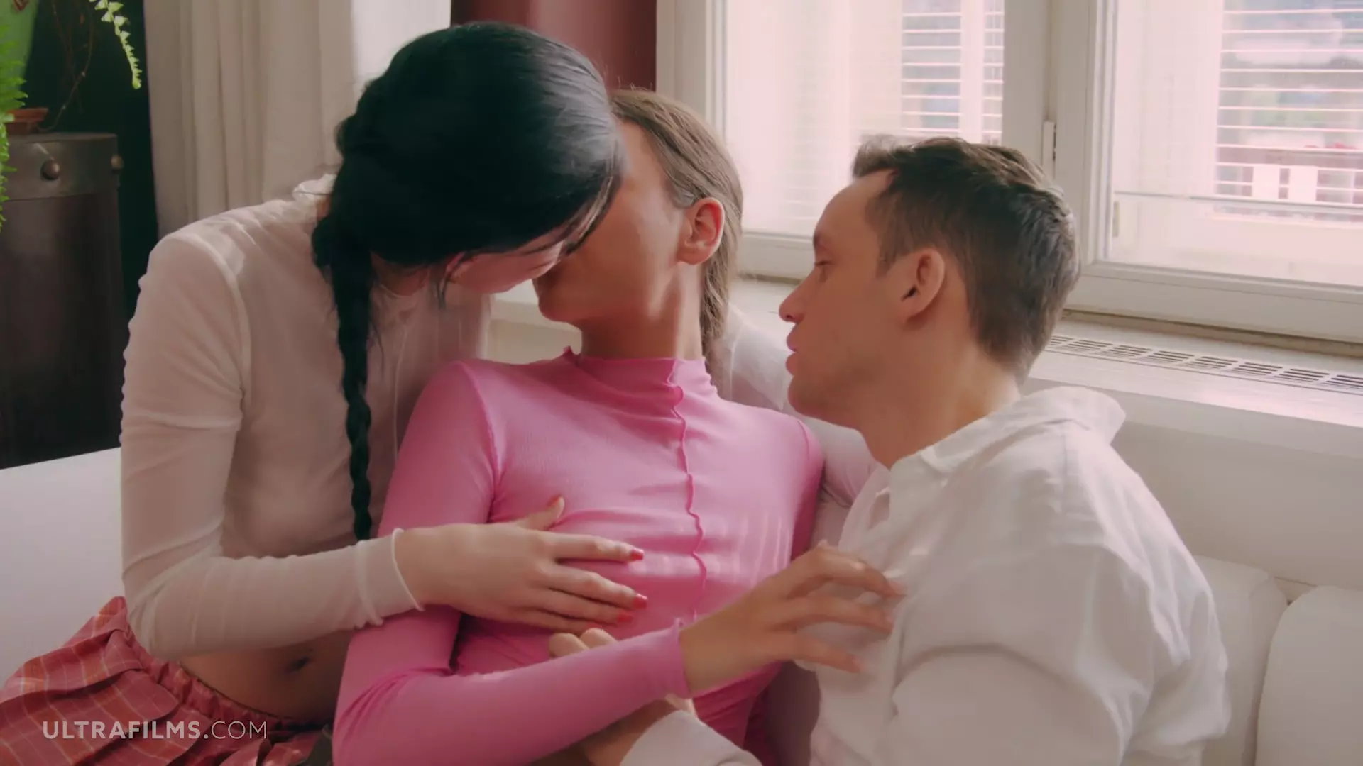 Two Horny Girls Britney Dutch and Vixi Rafi getting Fucked by Mutual Friend thumbnail