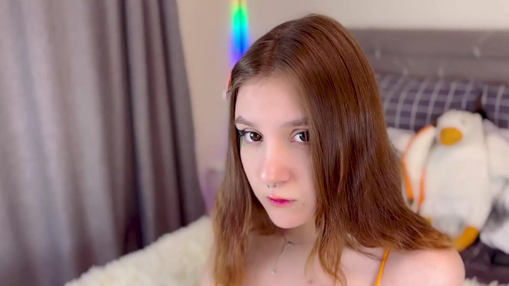 Cute Hottie in White Skirt Suck Huge Dildo while I Fuck Her 4k thumbnail