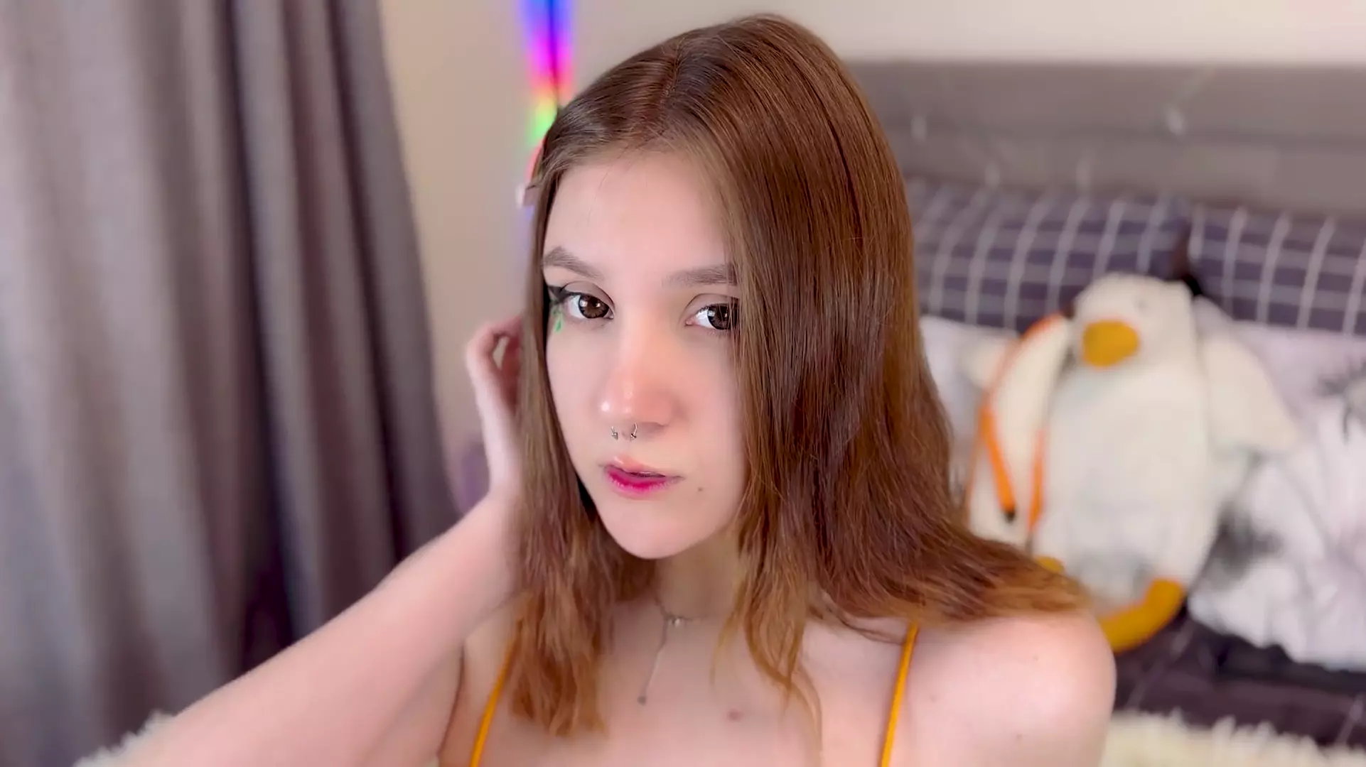 Cute Hottie in White Skirt Suck Huge Dildo while I Fuck Her 4k thumbnail