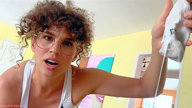 When She Finds Your Cum Sock and Catches You Jerking off