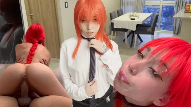 Makima Wants to Be Dominated. Makes Him Cum 2 Times - (cosplay