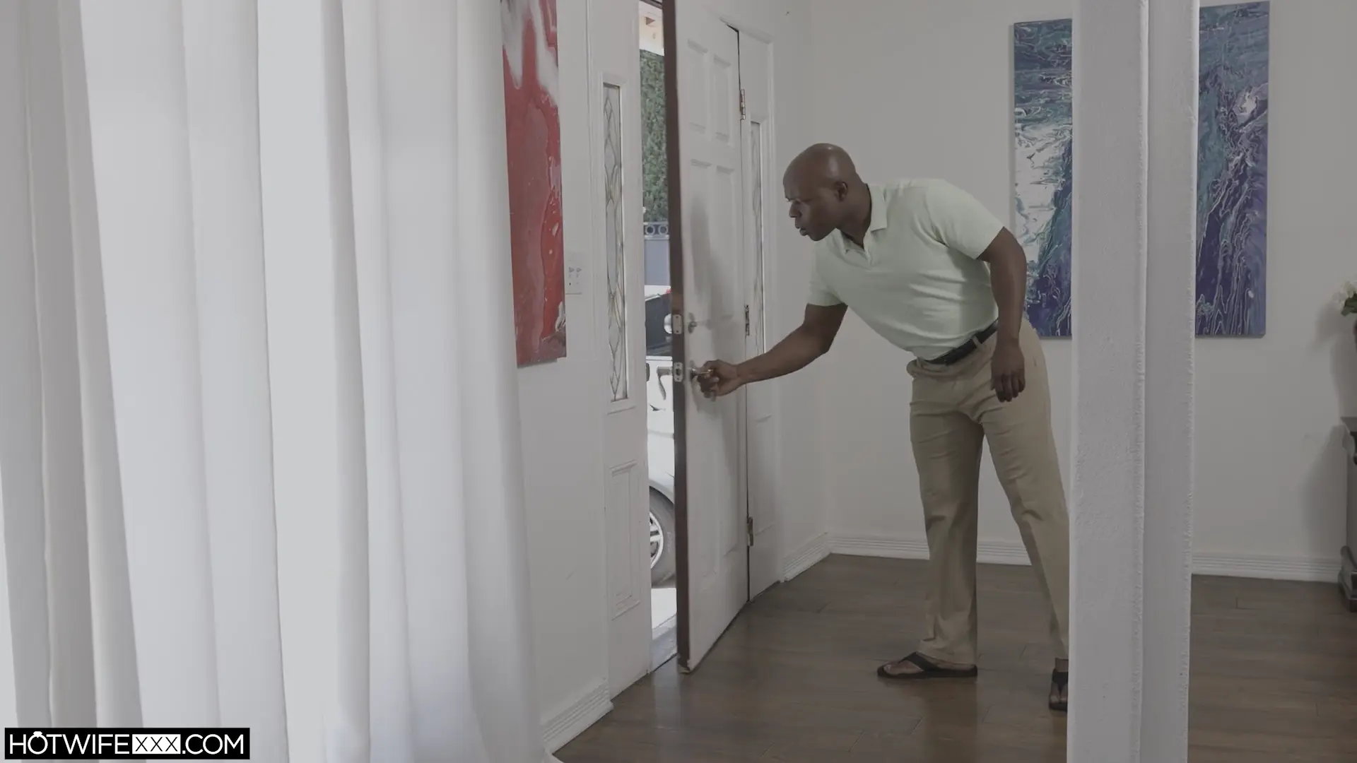 When Cuck Husband Sends Thirsty Wife to His Black Employee (ella Reese) thumbnail